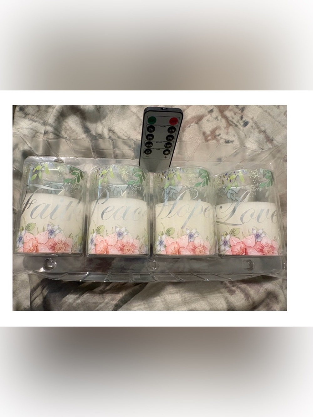 New (NIB) Flameless LED Candles with Remote & Timer - 4 Piece Set 3x4
